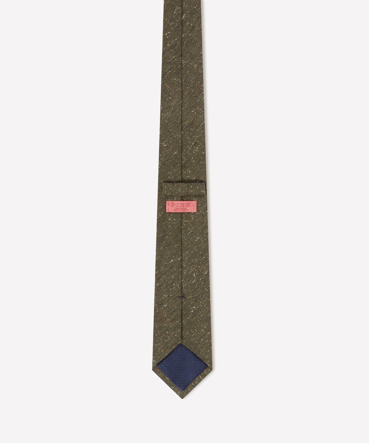 Olive Textured Slub Silk Tie