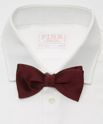 Burgundy Red Silk Satin Pre-Tied Bow Tie