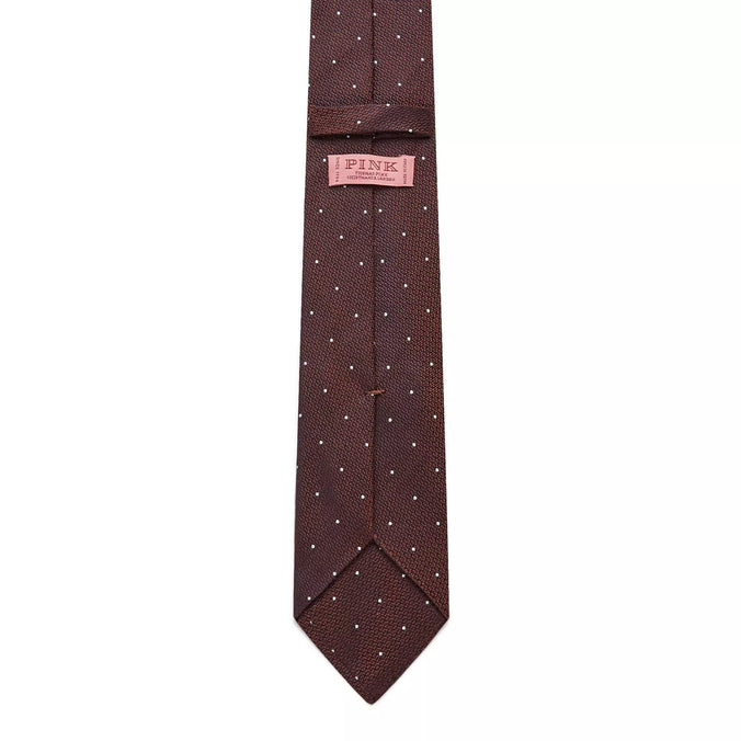 Brown Micro Dot Silk Tie