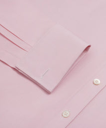 Pink Tailored Fit Double Cuff End on End Formal Shirt