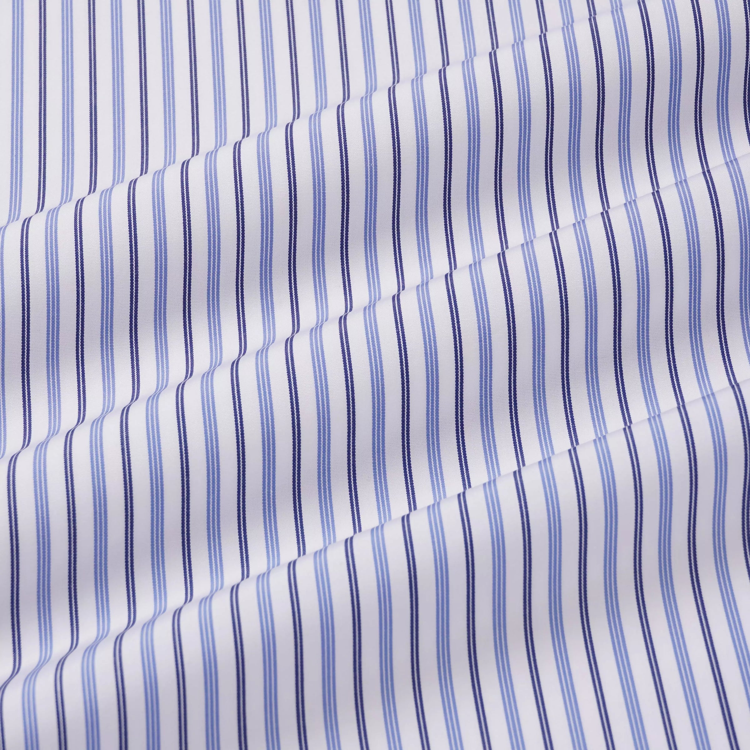 White & Blue Slim Fit Regent Track Stripe Formal Shirt