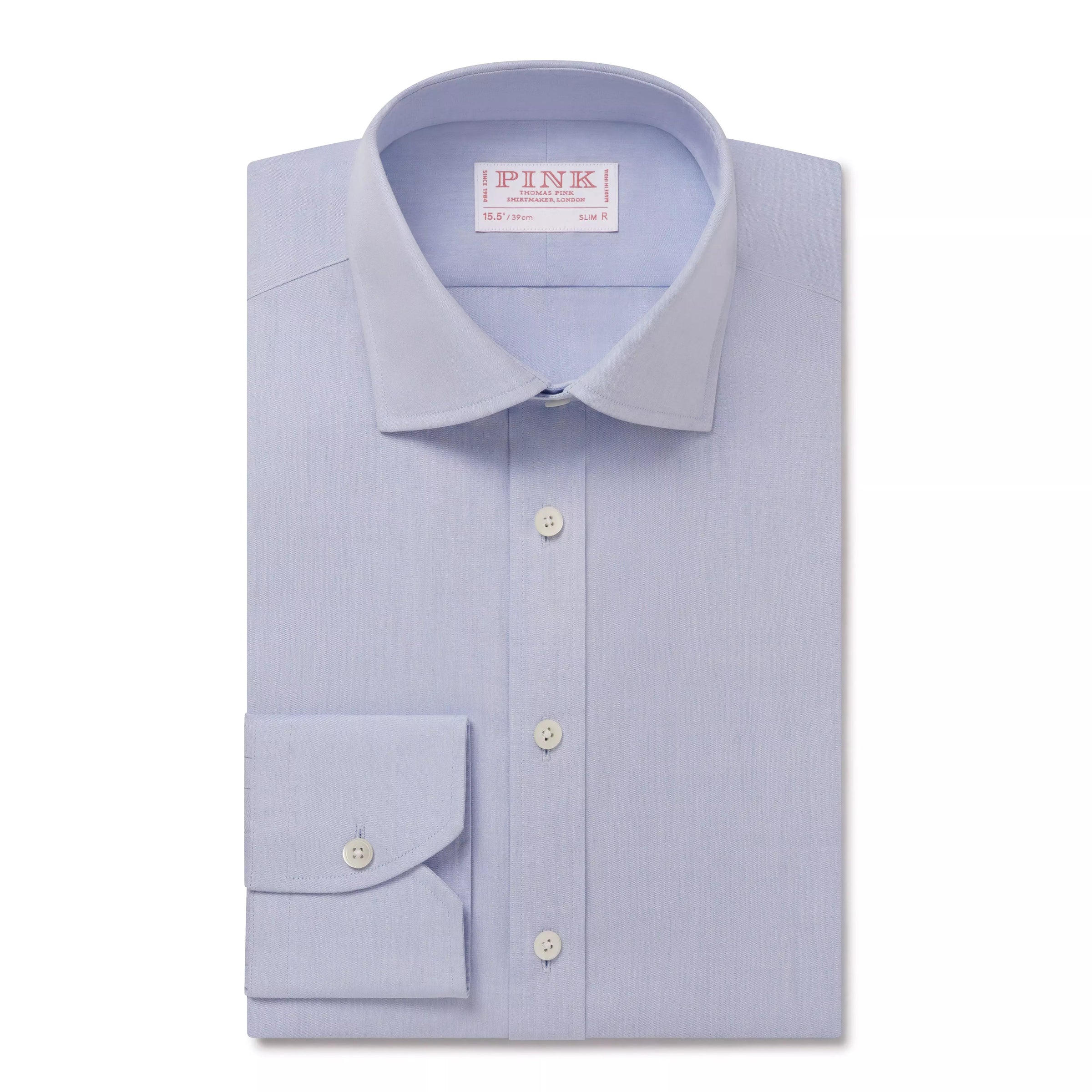 Blue Slim Fit Oriali Plain Formal Shirt