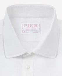 White Tailored Fit Essential Linen Formal Shirt