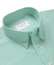 Spearmint Green Classic Fit Button Down Smart Casual American Oxford Shirt