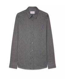 Black & White Slim Fit Smart Casual Fine Stripe Stretch Shirt